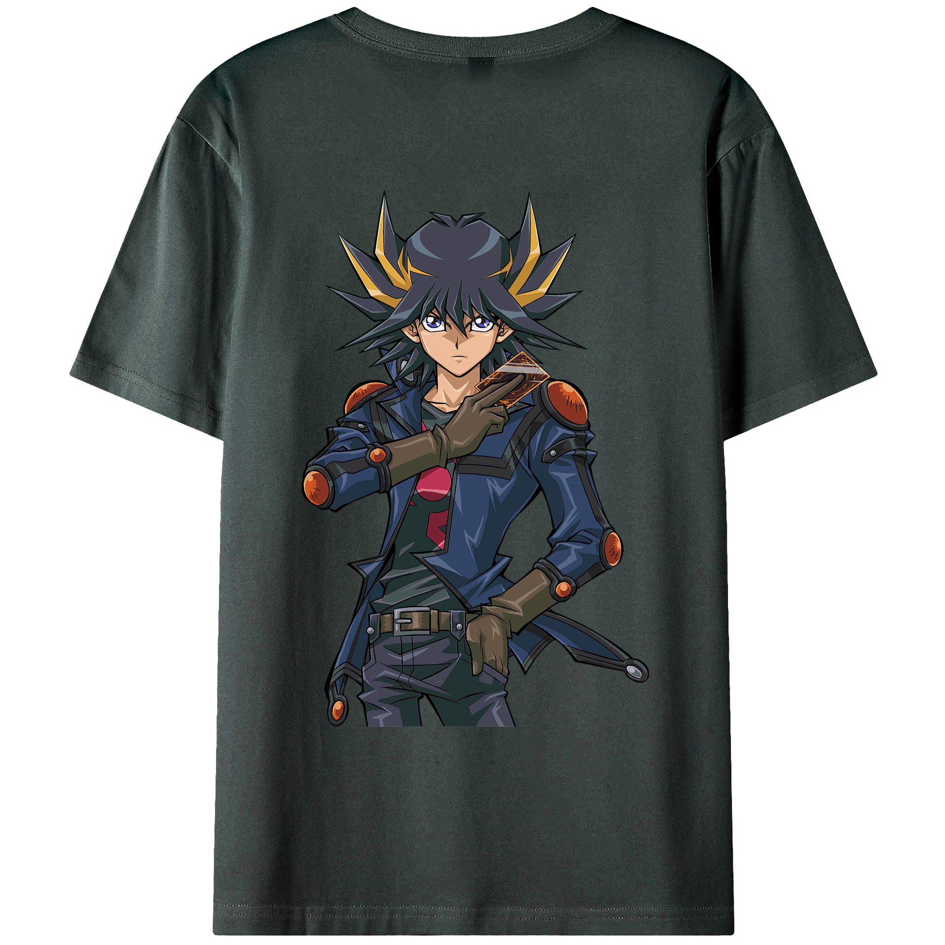 （画像用） 遊☆戯☆王 Yu-Gi-Oh! 綿100％ メンズ半袖Tシャツ（バックプリント） 通気性